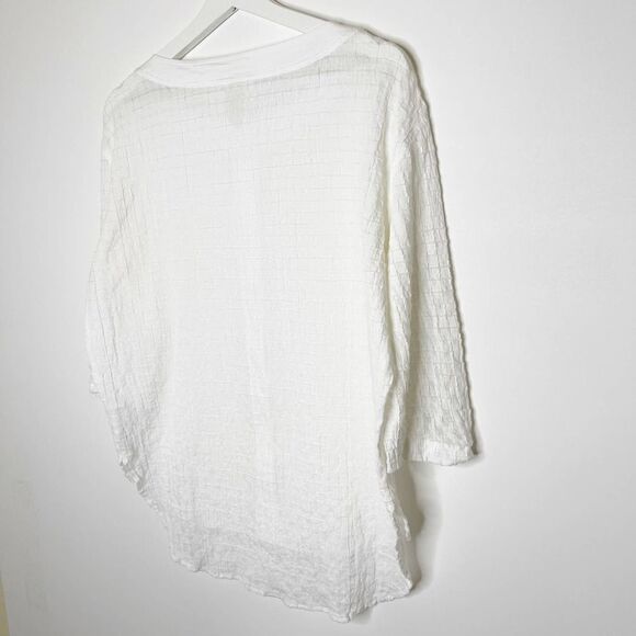 EILEEN FISHER Organic Cotton Button Front Blouse  - Picture 8 of 9